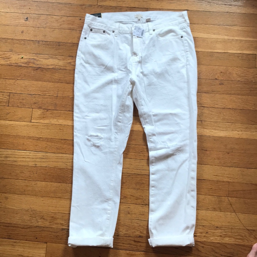 Slim white j. Crew boyfriend jean